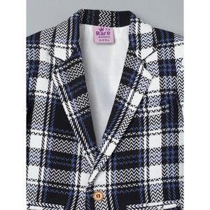 เสื้อเบลเซอร์ลายสก๊อตสำหรับเด็กผู้ชายสีดำและสีขาว - Product Image 3