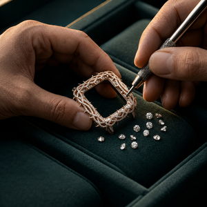 นาฬิกาข้อมือผู้ชายรุ่นใหม่ Pragalbh Jewels สไตล์ฮิปฮอป ประดับเพชรหรูหรา ตัวเรือนแซฟไฟร์สองสี ระบบอัตโนมัติ MIYOTA กันน้ำ 3BAR - Product Image 2