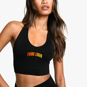 Soutien-gorge de sport asymétrique sans coutures respirant et personnalisé pour femme, à maintien élevé, en Spandex/Polyester, le plus vendu à l'international - Product Image 1