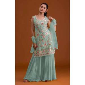 ชุดคลุมสำหรับใส่ไปงานเฉลิมฉลองผ้า Georgette สังเคราะห์ที่มีความสบายภายใน - Product Image 1