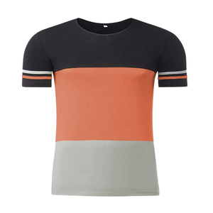 เสื้อยืดลำลองผู้ชายคุณภาพสูง ทอจากผ้าฝ้าย 100% สีสันปรับแต่งได้ น้ำหนักเบา แห้งเร็ว ระบายอากาศดี บริการ OEM ขายส่ง - Product Image 1