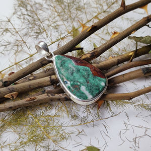 จี้คริสโซคอลล่าทรงแฟนซีประดับขอบเงินแท้ 925 เครื่องประดับพลอยขายส่ง - Product Image 6