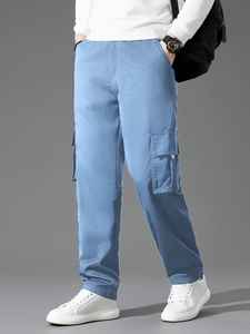 Pantalones Cargo de Algodón para Hombre, Diseño Moderno, Tallas Grandes, 6 Bolsillos, Corte Holgado, Logotipo Personalizado, Ropa Casual, Venta al Por Mayor - Product Image 3