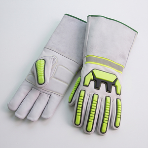 Guantes de Seguridad de Cuero de Vaca de Alta Resistencia con Revestimiento de Goma TPR para Protección de Manos en Trabajos Industriales, Soldadura TIG, Construcción y Tareas Mecánicas - Product Image 2