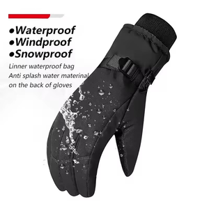 Gants d'hiver en acrylique pour hommes et femmes, pour les sports de plein air et la pêche, coupe-vent et anti-froid, avec doublure en velours pour écran tactile - Product Image 2
