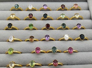 Assorted Oval Gemstone <b>Gold</b> Plated <b>Cocktail</b> <b>Ring</b> Handmade Women's Fashion <b>Ring</b> Wholesale Supplier - Product Image 6