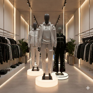 Conjunto de Sudadera con Capucha y Pantalones Deportivos con Pedrería, Ecológico, Tallas Grandes, Personalizado, de la Marca Ranzia Industry, Fabricante Mayorista de Ropa Urbana - Product Image 6