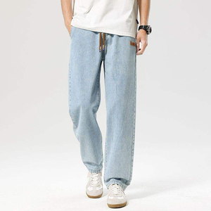 Pantalones vaqueros de estilo americano a la moda para hombre, pantalones largos holgados, rectos, informales, versátiles, ropa de calle - Product Image 1