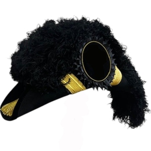 Gorra de Regalia Fraternal Personalizada de los Caballeros Templarios Anteriores Comandantes con Plumas Negras Rectas - Product Image 4