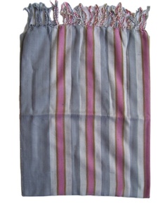 ผ้าพันคอถักมือลายทาง ผ้าฝ้ายเนื้อนุ่ม ผ้าพันคอแฟชั่น ผ้าคลุมไหล่ลายทางทอมือ ผ้าพันคอฤดูหนาว ผ้าพันคอสำหรับทุกเพศทุกวัย ผ้าพันคอทันสมัยลายทาง - Product Image 4