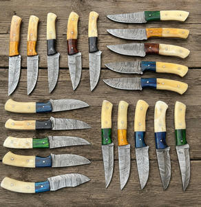 Wholesale Custom Handmade Damascus Steel Hunting & Skinning <b>Knives</b> | OEM/ODM Fixed Blade Manufacturer | Camel <b>Bone</b> <b>Handle</b> <b>Knife</b>. - Product Image 1