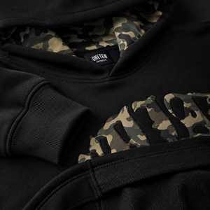 Sweat à capuche noir oversize pour homme avec lettres appliquées, fermeture éclair, en molleton épais respirant, style streetwear, logo personnalisé, 100 % coton, automne - Product Image 5