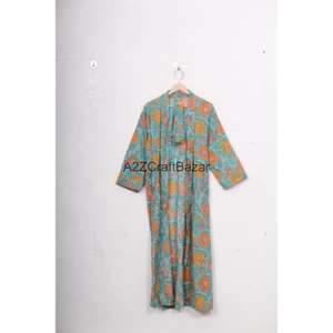 Kimono Ligero de Algodón para Mujer, Estampado Floral, Talla Única, Ropa de Playa, Cubre Bikini, para Verano y Otoño, Ropa de Dormir - Product Image 1