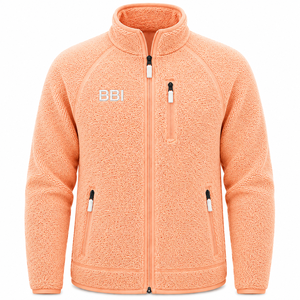 Veste Sherpa Jaune Homme à Motif Gaufré, Manteau en Laine Entièrement Zippé, Col Montant, Thermique Standard, Hiver, Streetwear, Vêtement d'extérieur - Product Image 5