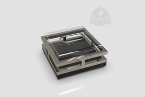 Porte-mouchoirs réglable en acier inoxydable de luxe contemporain allemand avec design moderne pour salle de bain - Product Image 6