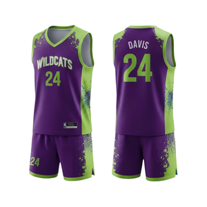 Ensemble de vêtements de sport de basketball pour adultes, design personnalisé, 100% polyester, léger, séchage rapide, t-shirt et short uni - Product Image 2