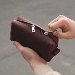 Neceser de Cuero Genuino Premium Personalizado, Estilo Vintage, Impermeable, para Hombre, para Afeitado y Cosméticos, LYG-0205 - Product Image 2