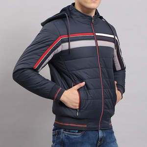 Chaquetas Acolchadas para Hombre de Alta Calidad OEM, Diseño Personalizado de Moda Invernal, Estilo Urbano, Cuello Alto de Lona, Relleno de Poliéster - Product Image 3