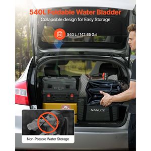 Serbatoio Contenitore d'Acqua in PVC Grande Capacità 540L (142.7 Galloni) - Sacca Morbida Pieghevole 1000D per Idratazione - Product Image 2