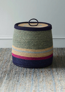 Farmhouse Braided Basket Rustic Decorative Storage Solution Vietnam Handmade Braided Basket Wholesale Eco Friendly Decor OEM ODM - Product Image 5