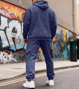 Conjuntos de Chándal de Invierno para Hombre con Capucha, de Algodón y Poliéster, con Forro Polar y Diseño Personalizado, Venta al por Mayor OEM - Product Image 4