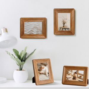 Cadre photo en bois pour le bureau, la maison, l'intérieur, style moderne, minimaliste, rustique, classique, matériau durable, finition lisse. - Product Image 3