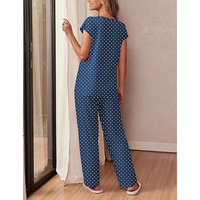 Ensemble Athleisure Deux Pièces Femme Décontracté : Haut à Manches Courtes et Pantalon Large en Coton avec Cordon de Serrage Longueur Genou