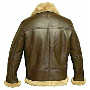 Classic Winter Real Leather Shearling <b>Fur</b> <b>Jacket</b>/Real Green Sheepskin Winter <b>Jacket</b> Latest Sheepskin <b>Fur</b> <b>Jacket</b> for Men - Product Image 2