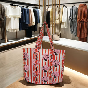 Bolsas de Algodón para Comestibles con Cierre de Cremallera, Bolsas de Hombro Étnicas Hechas a Mano para Mujer, para Todas las Temporadas - Product Image 4