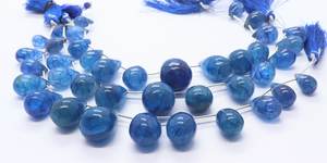 Perles de quartz bleu naturel AAA, forme goutte lisse, 8x14-16x24 MM, perles de quartz en forme de goutte, 8 pouces, perles de quartz bleu lisses en forme de larme - Product Image 4