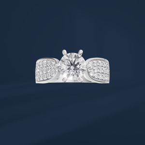 Bague de fiançailles classique pour femme en diamant naturel taille brillant rond, en platine PT950, certifiée GIA - Product Image 2