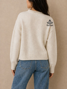 HMR Wholesale Winter Delta Sigma <b>Cardigan</b> <b>Sweater</b> With Custom Colour Embroidery Knit <b>Sweater</b> Sorority University College <b>Sweater</b> - Product Image 6
