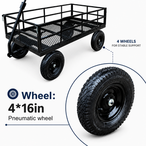 Chariot de jardin robuste avec fonction de basculement pour travaux d'aménagement paysager ODGGAD000 - Product Image 5