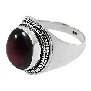 Natural Red <b>Garnet</b> Gemstone <b>Ring</b> Made of 925 Sterling <b>Silver</b> Bulk Wholesale Fine <b>Silver</b> <b>Rings</b> Bohemian Jewelry Bulk Suppliers - Product Image 1