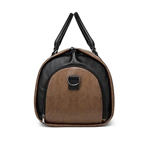 Sac à dos de voyage convertible 100 % cuir véritable, sac de sport pliable grande capacité, bagage cabine zippé unisexe - Product Image 3