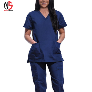 Tenues de Travail – Ensembles d'Uniformes d'Infirmières d'Hôpital à Manches Courtes et Col en V avec Logo Personnalisé chez NURAK 2026 - Product Image 5