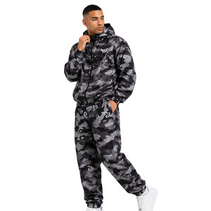 Ensemble de survêtement camouflage OEM personnalisé pour hommes, veste légère à capuche et pantalon de jogging, marque privée, streetwear, USA - Product Image 2