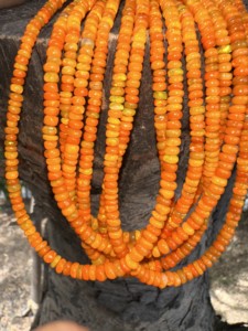 Orange <b>Opal</b> Beads Strand, Orange <b>Opal</b> Rondelle beads,3.5 to 4.5 mm <b>Opal</b> beads Fire <b>Opal</b> Beads <b>Necklace</b>, Beaded Jewelry - Product Image 2