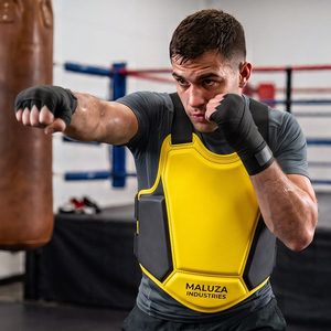 Protector de Pecho de Alta Densidad MALUZA INDUSTRIES, Chaleco de Sparring Muay Thai a Prueba de Golpes, Protector Corporal Ergonómico, Armadura de Karate Sanda - Product Image 6