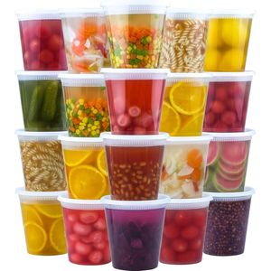 50 Set di Contenitori per Alimenti da Asporto in Plastica Senza BPA da 32 oz con Coperchi, Ciotole per Conservazione Alimenti - Product Image 1