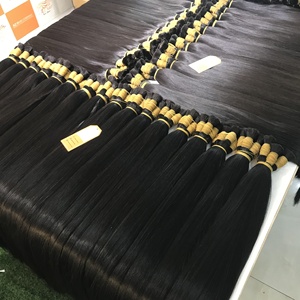 Tendance chaude Top produit os droit pleine longueur et lisse couleur noire cheveux en vrac prix abordable Extensions de cheveux - Product Image 5