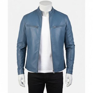 Chaqueta de Cuero Vacuno OEM Recién Llegada de 2022, Totalmente Personalizable en Todos los Colores y Tallas, Chaquetas de Cuero a Precios Económicos - Product Image 1