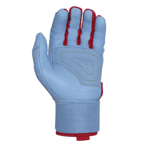 Guantes de béisbol al por mayor, color azul cielo, cuero original, guantes deportivos de softbol para jóvenes con diseño personalizado - Product Image 2