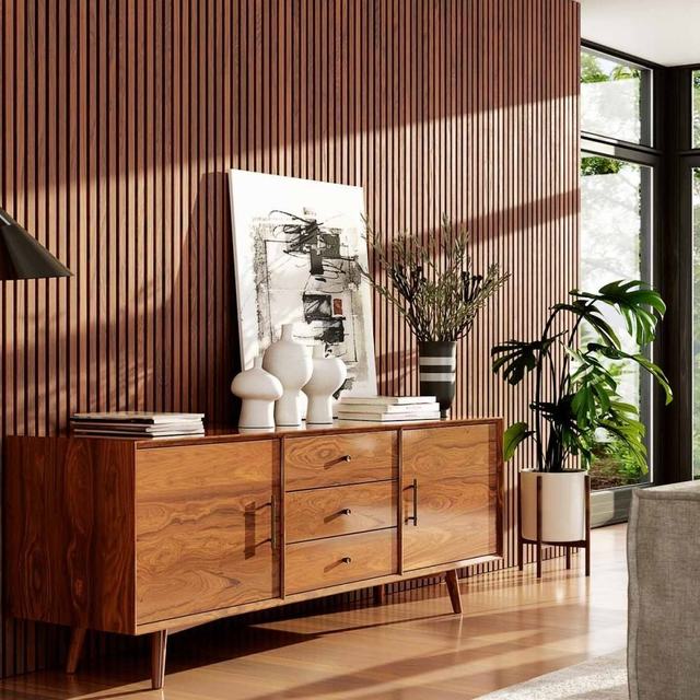 3D Wooden Grain WPC Wall Panel Eco-Friendly Fluted Composite Board Waterproof Fireproof Interior Wall Commerce Household