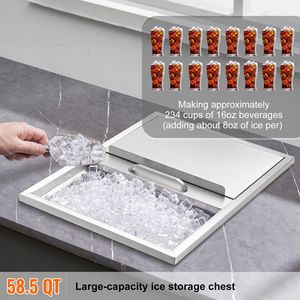 Frigorifero/Congelatore Commerciale in Acciaio Inossidabile da 24"L x 18"W x 13"H, 40.9 qt, per Cucina Esterna, con Cassetto Scorrevole - Product Image 2