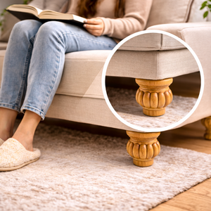 Classic Turned Wooden Furniture <b>Leg</b> Elegant Vintage Decorative Style <b>for</b> <b>Sofa</b> Cabinet Coffee Table - Product Image 5