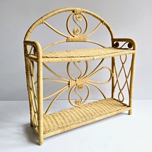 Estantería para libros de ratán premium para decoración del hogar y ahorro de espacio, estantería independiente con estantes de almacenamiento. - Product Image 2