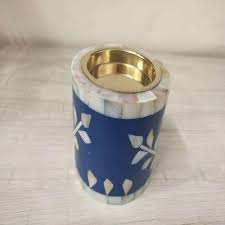 Square Shape Bone Inlay Candle Holder Stylish Candle Holders with Candle with Customized Tea <b>Light</b> for HomNatural <b>Crafts</b> - Product Image 2