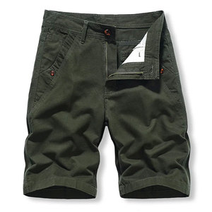 กางเกงขาสั้นคาร์โก้ผ้าแคนวาสผู้ชายคลาสสิกขายส่ง 100% ผ้าฝ้าย - กางเกงขาสั้นเบอร์มิวดาสีพื้นสไตล์วินเทจลำลอง แห้งเร็ว ระบายอากาศได้ดี เหมาะสำหรับกิจกรรมกลางแจ้ง - Product Image 4