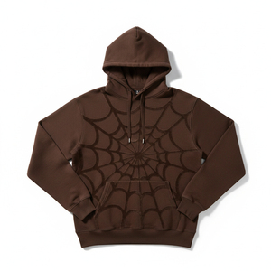 Sudadera con capucha al por mayor con gráfico de diamantes de imitación, chándal de forro polar con diseño de telaraña para hombre, sudaderas unisex de estilo urbano, proveedor - Product Image 2